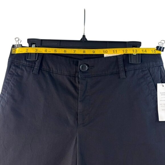 Liz Claiborne Classic Chino Bermuda Shorts Black Easy Fit Waist Hip & Thigh Size - Picture 8 of 8